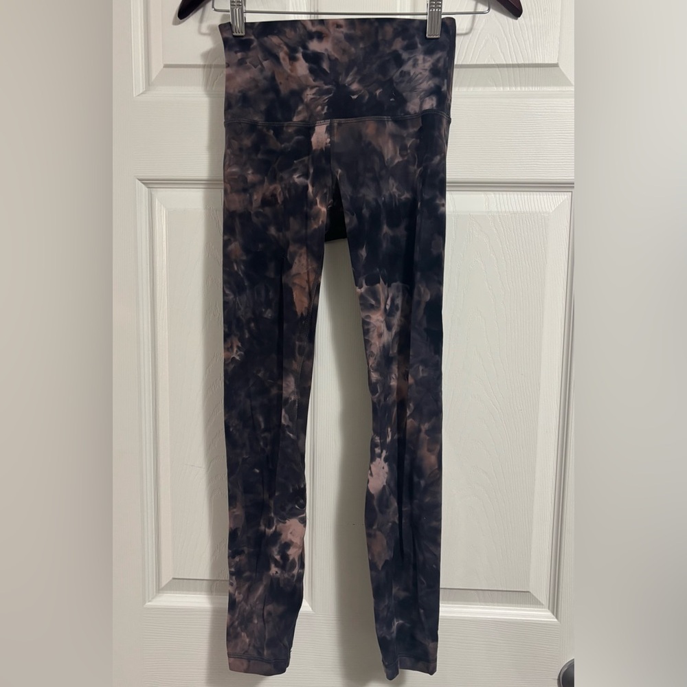 lululemon athletica Black and Brown Tie-Dye Leggings